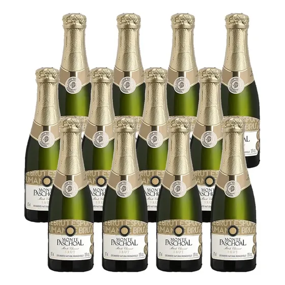 Kit 12 Mini Espumante Monte Paschoal Brut 187ml
