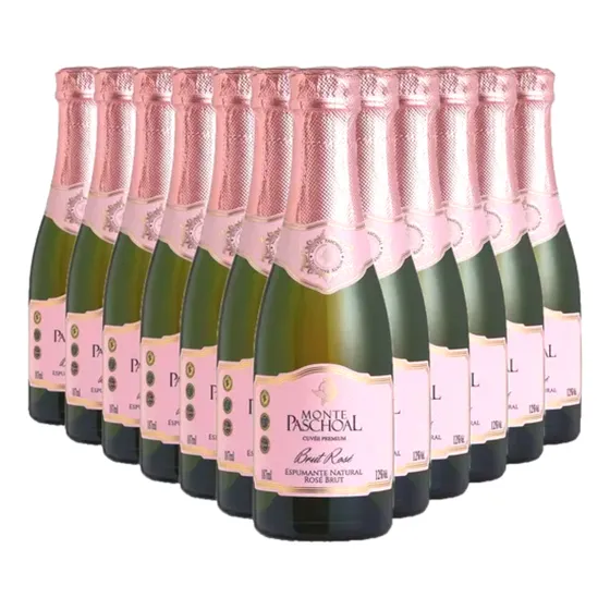 Kit Com 12 Espumantes Brut Rosé Monte Paschoal Para Brindar com Amigos