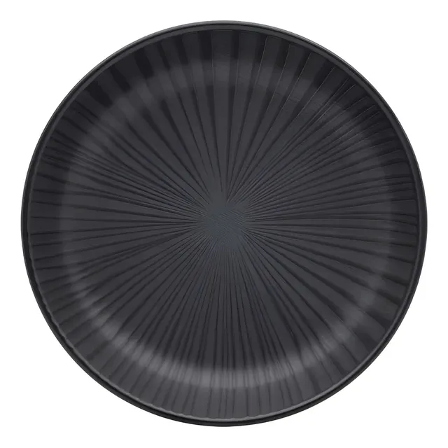 Jogo 6 Pratos Fundos 20,5cm Flat Onix Oxford Cerâmica Cor Preto