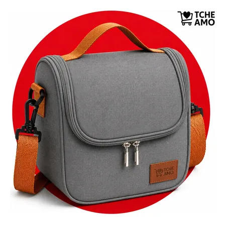 Bolsa Isotérmica Térmica Lancheira Marmita Sacola Para Academia Trabalho Escola e Passeios Alça Removivel Tche Amo