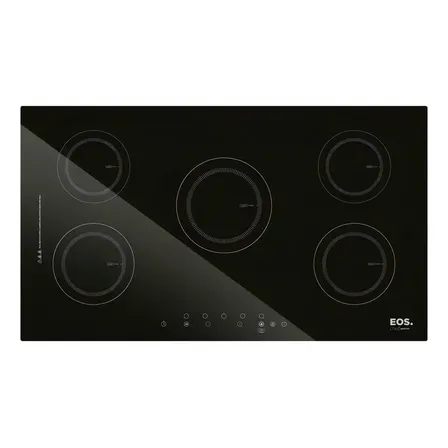 Cooktop de Indução Cinco Bocas EOS 90cm Preto 9500W ECI05EP