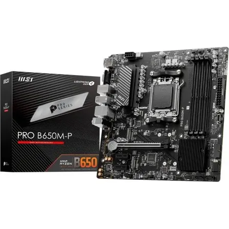 Placa Mãe Msi Pro B650m-p, Chipset Amd B650, Ddr5, Socket Amd Am5, M-atx Preto