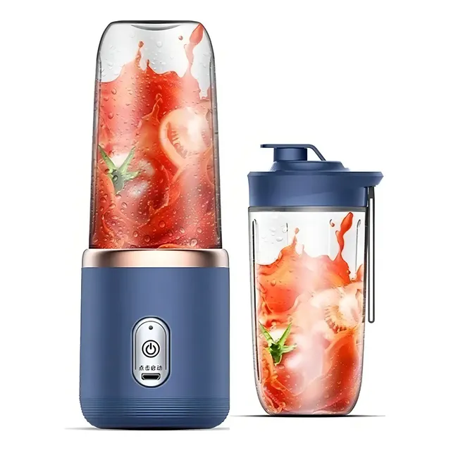 Mini Processador Liquidificador Portátil 400ml Alta Qualidad Cor Azul