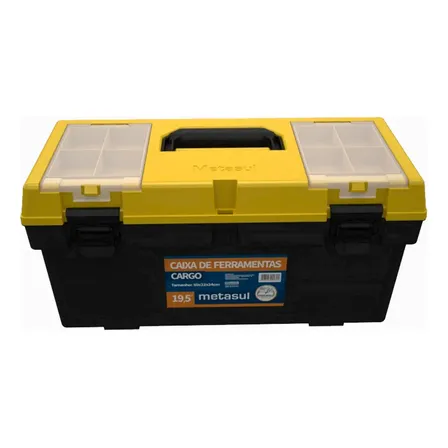 Caixa De Ferramentas Cargo Grande Organizadora 50cm Cor Amarelo/preto