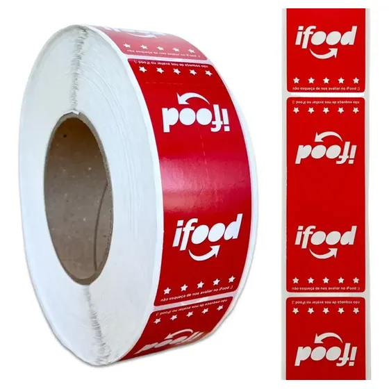 Etiqueta Lacre de Segurança Delivery Regispel 1000 Unid Vermelho Adesivo