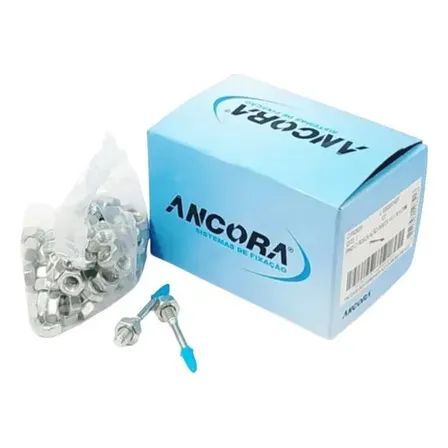 Pino Com Rosca 1/4x30x20 Ação Direta C 100 Pçs +100 Porcas