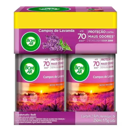 Refil Bom Ar Freshmatic de Lavanda com 2 Unidades para Aparelho Automático