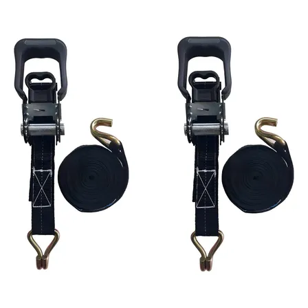 Kit 2x Cinta Catraca Mave Náutica 35mm 6m 1500kg Gancho J Caminhões Lanchas