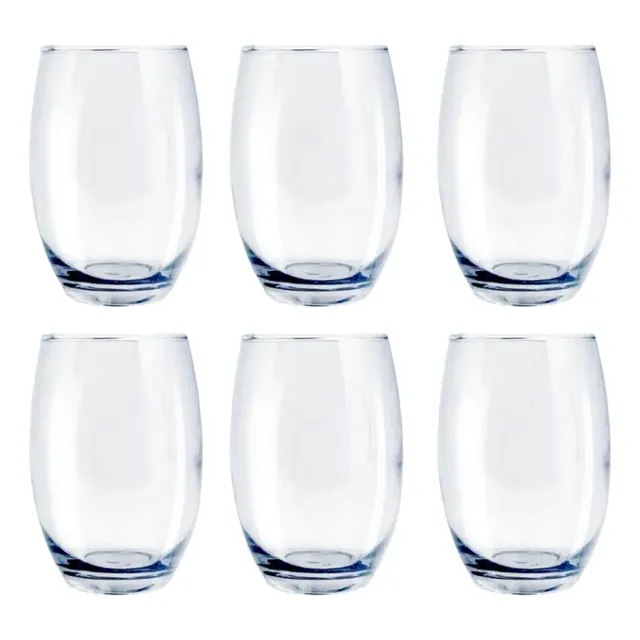 Conjunto De 6 Copos Vidro 450ml Califórnia Praticasa Transparente