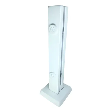 Coluna Torre Puxadores Online Inox 40cm Vidro Corrimão Sacada Epóxi Branca
