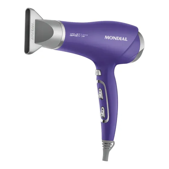 Secador De Cabelos Mondial Roxo/cinza 2000w Scn-05 Roxo E Cinza 220v