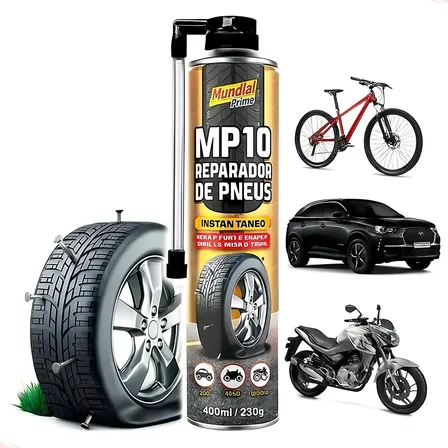 Reparador De Pneu Furado Spray Instantâneo Mp10 400ml