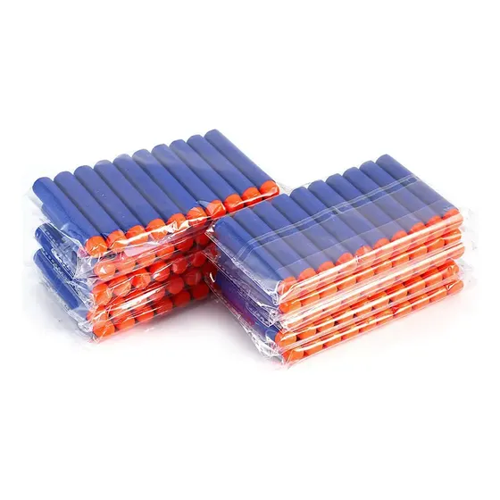 Kit 100 Dardos Nerf 7,2cm Compatíveis Pistolas Lançadoras Brinquedo