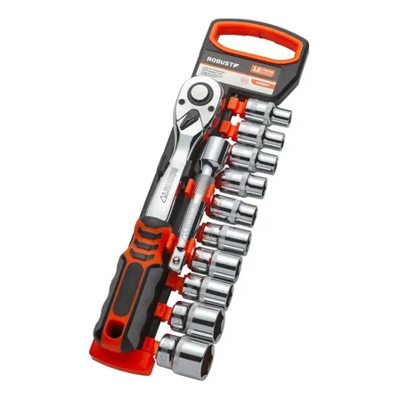Jogo De Soquetes Sextavados 10 A 24mm 12 Peças Robust