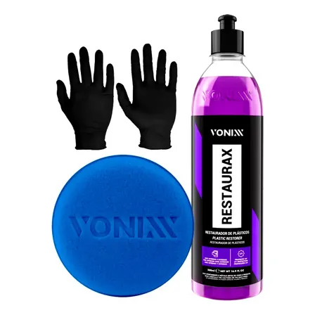 Restaurador de Plásticos Vonixx Restaurax 500ml Revitaliza e Protege