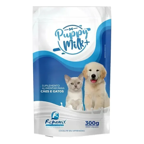 Repamix Puppy Milk 300g Leite Em Pó Para Filhotes Cães E Gatos