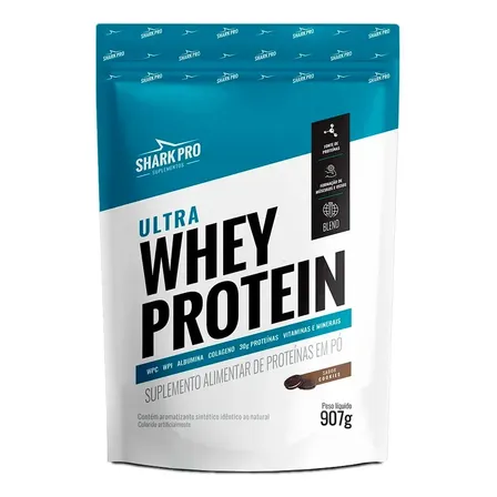 Whey Protein Ultra 907g - Shark Pro Sabor Cookies Biscoitos
