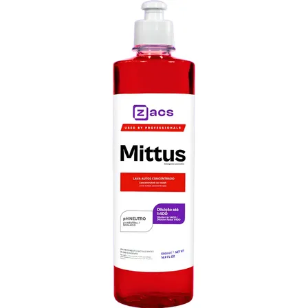 Mittus Lava Autos Concentrado Shampoo Automotivo Zacs 500ml