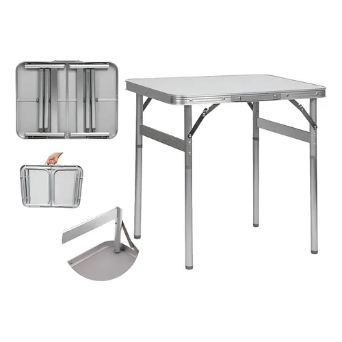 Mesa Dobrável Alumínio 60x45 Cm Vira Maleta Palisad Com Alça Portatil Camping Churrasco
