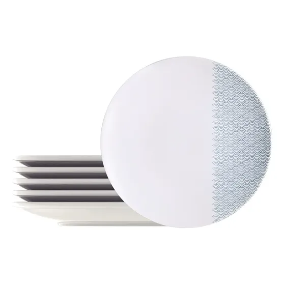 Kit Prato Sobremesa Porcelana Aquarius 06 Peças Tramontina