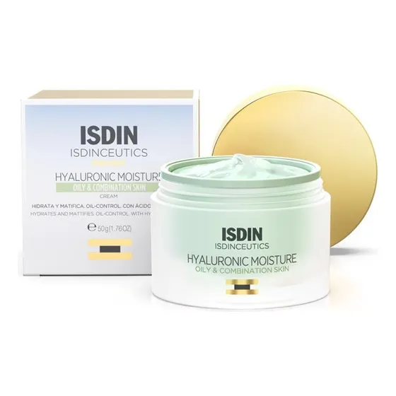 ISDIN Creme Hidratante Anti-Idade para Pele Oleosa Isdinceutics Hyaluronic Moisture Oily Skin - 50g