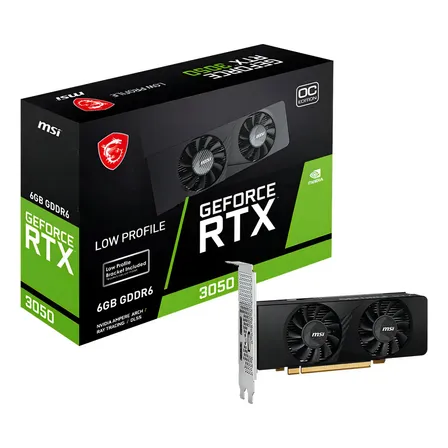 Placa De Vídeo Msi Geforce Rtx3050 Lp 6gb 96b Gddr6 Oc