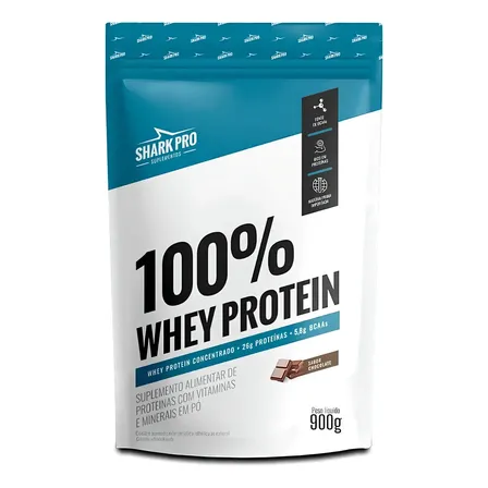 Shark Pro 100% Whey Proteínas Proteína Whey 100% Pó Chocolate