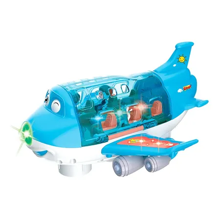 Brinquedo Avião Bate-volta Luzes E Som - Azul - Zoop Toys