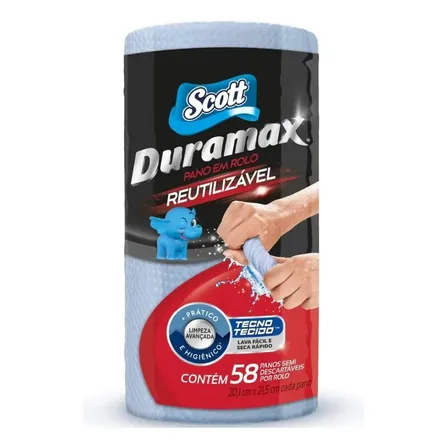 Panos Limpeza Rolo Aderente Duramax Reutilizável 58und Scott