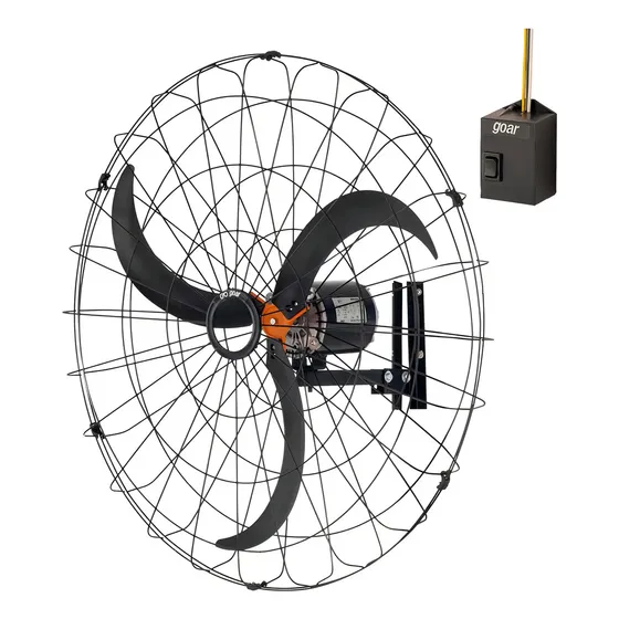 Ventilador de Parede 1m Goar V100NFM Preto Industrial Bivolt Silencioso
