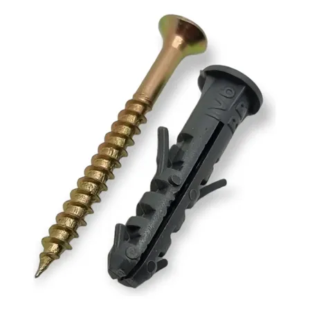 100 Parafuso Phillips C/ 100 Bucha 6 Anel 6mm- Total 200pçs