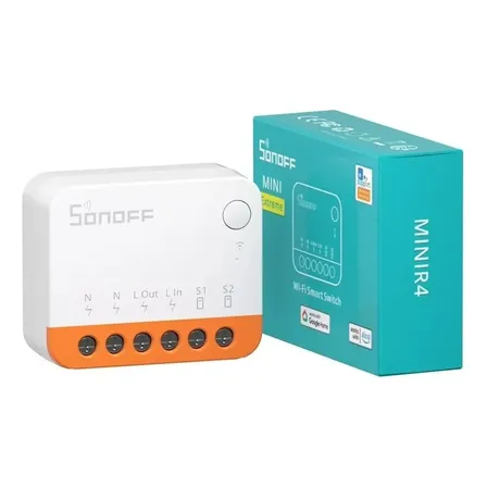 Interruptor Inteligente Relé Módulo Sonoff Minir4 Extreme 1 Canal 10a Até 2400w Mini Smart Switch Compatível Ewelink Alexa Google 110v 220v Bivolt Branco