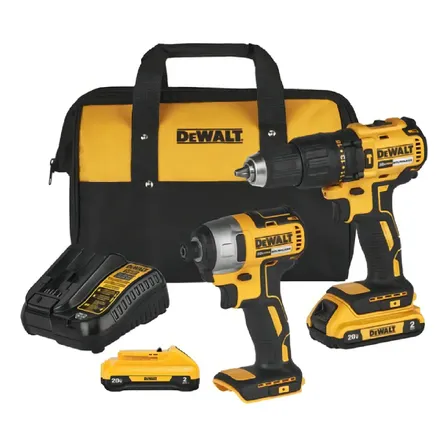 Combo Parafusadeira Furadeira De Impacto 13mm + Parafusadeira De Impacto 6,3mm Dewalt Dck276d2