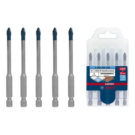Bosch 2608900598 5 unidades broca EXPERT HEX-9 HARDCERAMIC
