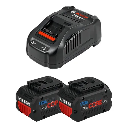 Kit Carregador De Bateria 220v + 2 Baterias 18v 8.0 Ah Bosch