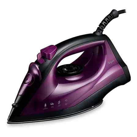 Ferro De Passar A Vapor Easy Pass Elgin 1.200w 5 Temp Roxo 127v