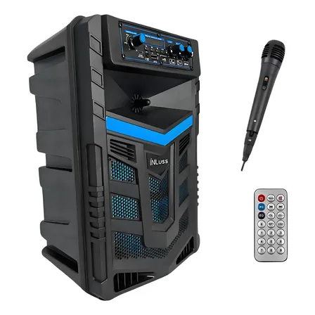 Caixa De Som Amplificada 2000w Bluetooth + Microfone