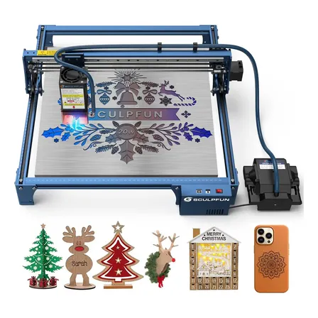 Sculpfun S30 Pro Max Gravador A Laser 20w Preciso Com Assistente De Ar Automático Para Metal