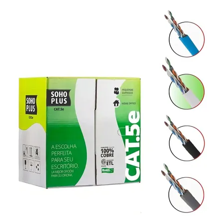 Caixa Cabo De Rede Soho Plus Furukawa Cat5e 305 Metros +