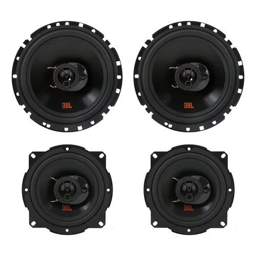 Kit 4 Alto Falantes Jbl 6trfx55 E 5trfx55 Triaxial 220w 4ohm Cor Preto