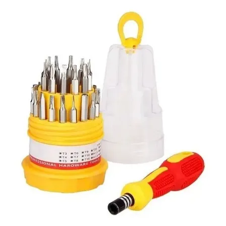 Kit Jogo De Chave Precisão 31 Peças Fenda Philips Torx Alen