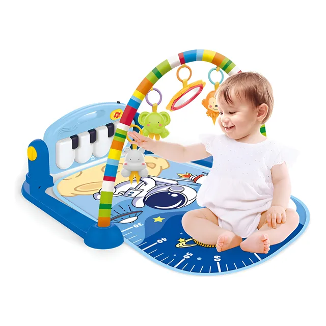 Tapete Bebê Musical Piano Happy azul Wakaii