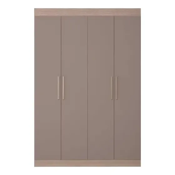 Guarda-roupa Ville 4 Portas 2 Gavetas Bartira Cor Avel?/Cappuccino