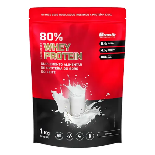 Proteína Whey Protein Concentrado (1kg) Sabores - Growth Sabor Sorvete De Creme