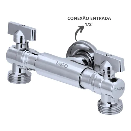 Torneira Maquina Lavar Dupla Multifuncional Tanque Metal Acabamento Cromado Cor Cromado