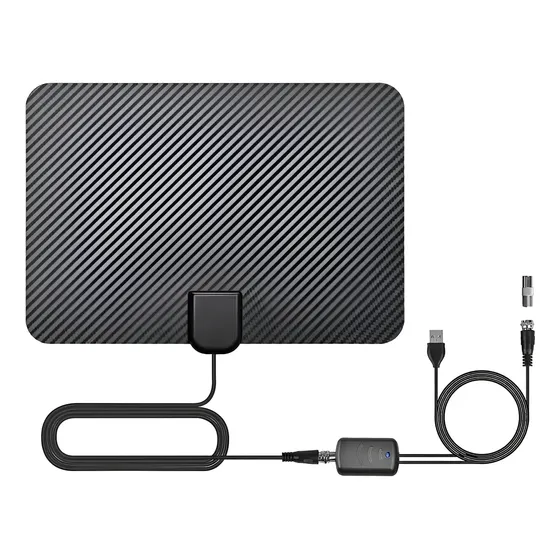 Antena Digital Interna 360° Omni 80Km Cabo 3.3m VHF/UHF