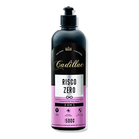 Composto Polidor Cera Risco Zero 3 Em 1 Cadillac 3 Etapas Cor Preto