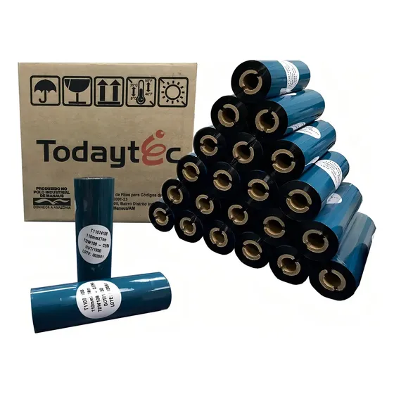 Todaytec Tdw108 Ribbon Cera 110x74 Caixa Com 24 Unidades Preto