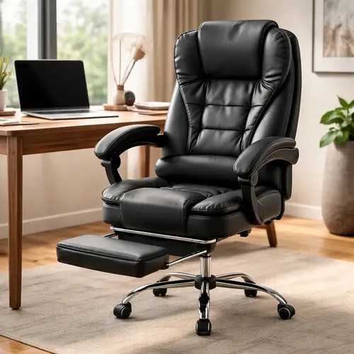 Cadeira Presidente Chimex Moveis Massagem 7 Pontos Reclinável 150kg Preto