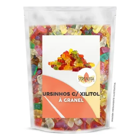 Bala De Ursinho Fini Sem Açúcar Com Xilitol 500g Sem Glúten Cerealista Express